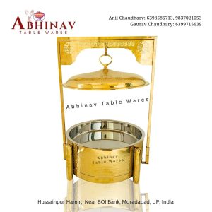 Mitha Donga 10Ltr Sweet Chafing Dish | Gold