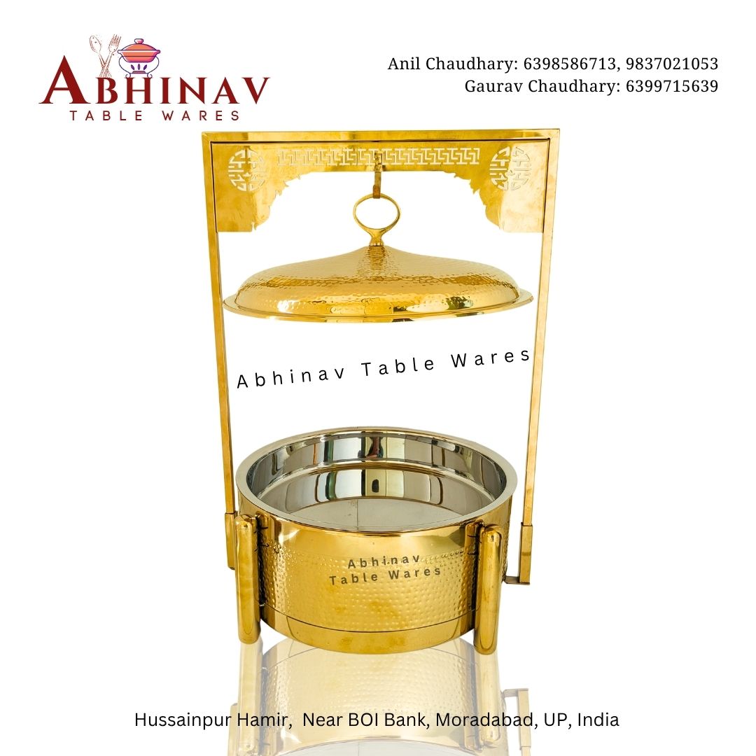 Mitha Donga 10Ltr Sweet Chafing Dish | Gold