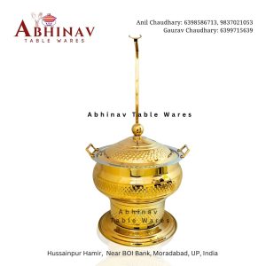 Punch Dana Gujrati 6Ltr Chafing Dish | Gold