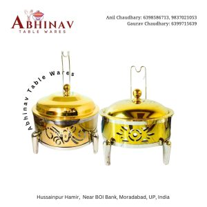 Moon Leg Chafing Dish 8Ltr | Gold/Rose Gold | At Best Price
